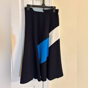 Recto Black blue White Midi skirt size M
